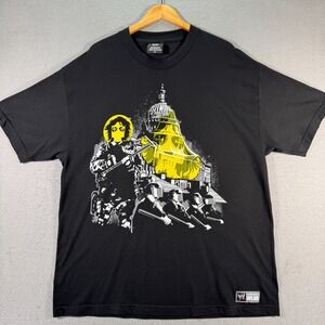WWE John Morrison Authentic Wear T-Shirt Mens‎ XL Black Logo Graphic Wrestling